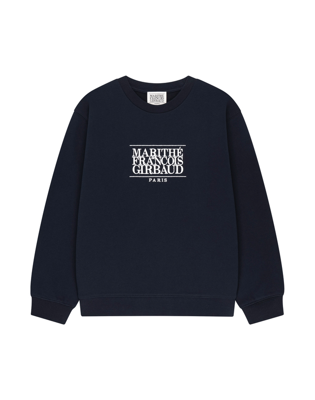 마리떼 키즈 마리떼 키즈 KIDS CLASSIC LOGO SWEATSHIRT navy 착용컷