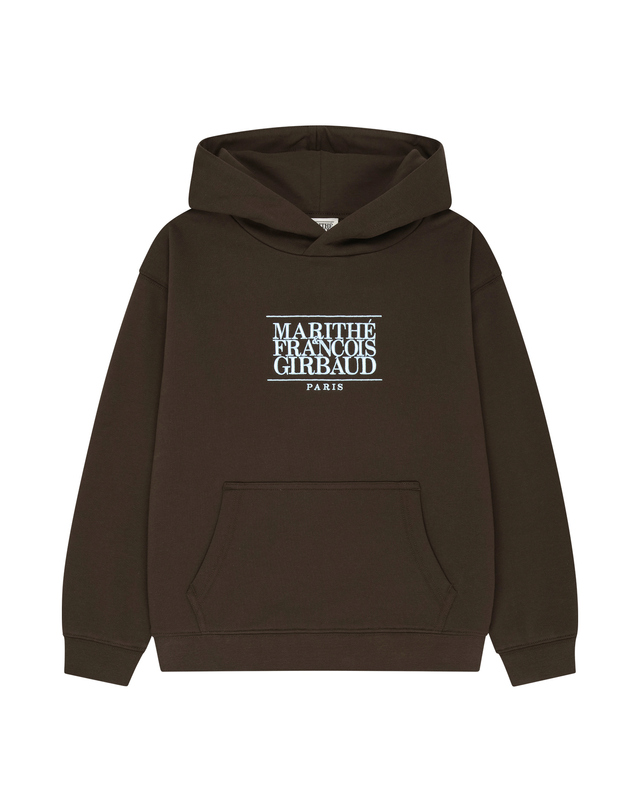 마리떼 키즈 마리떼 키즈 KIDS CLASSIC LOGO HOODIE brown 착용컷
