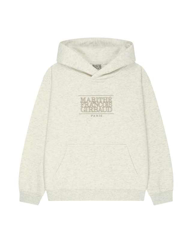 마리떼 키즈 마리떼 키즈 KIDS CLASSIC LOGO HOODIE oatmeal 착용컷