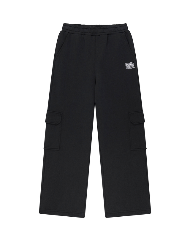 마리떼 키즈 마리떼 키즈 KIDS DOODLE CLASSIC LOGO CARGO SWEAT PANTS black 착용컷