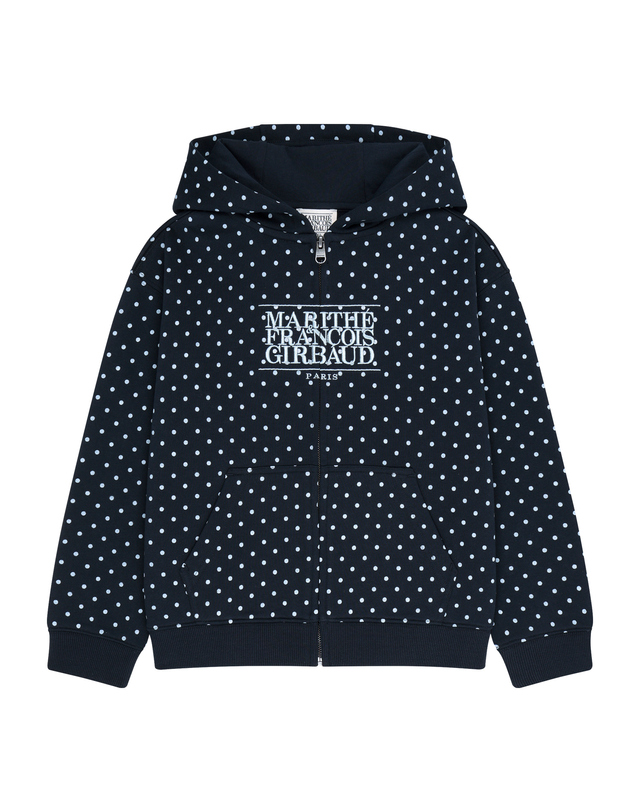 마리떼 키즈 마리떼 키즈 KIDS CLASSIC LOGO EMBROIDERY HOODIE ZIP-UP dot 착용컷
