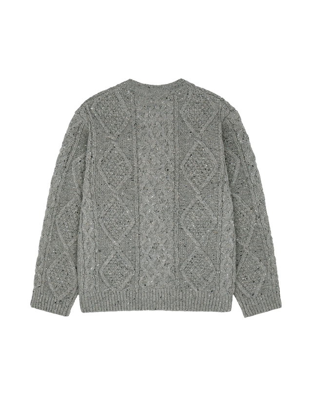 마리떼 키즈 마리떼 키즈 KIDS TEXTURED CABLE KNIT CARDIGAN heather gray 착용컷