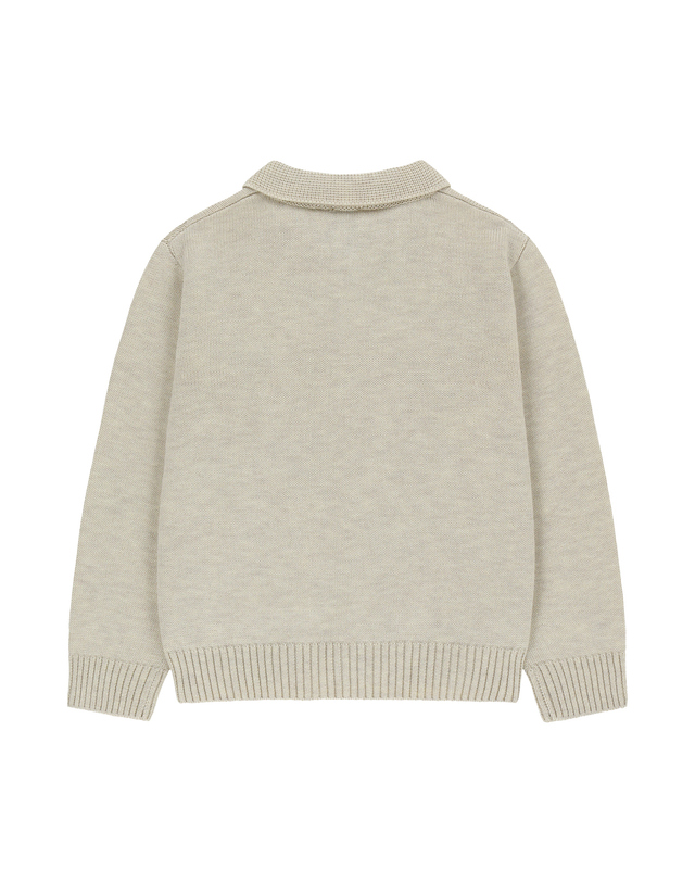 마리떼 키즈 마리떼 키즈 KIDS CLASSIC LOGO KNIT CARDIGAN cream 착용컷