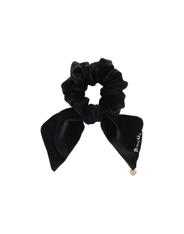 마리떼 키즈 마리떼 키즈 KIDS VELVET RIBBON SCRUNCHIE black 착용컷