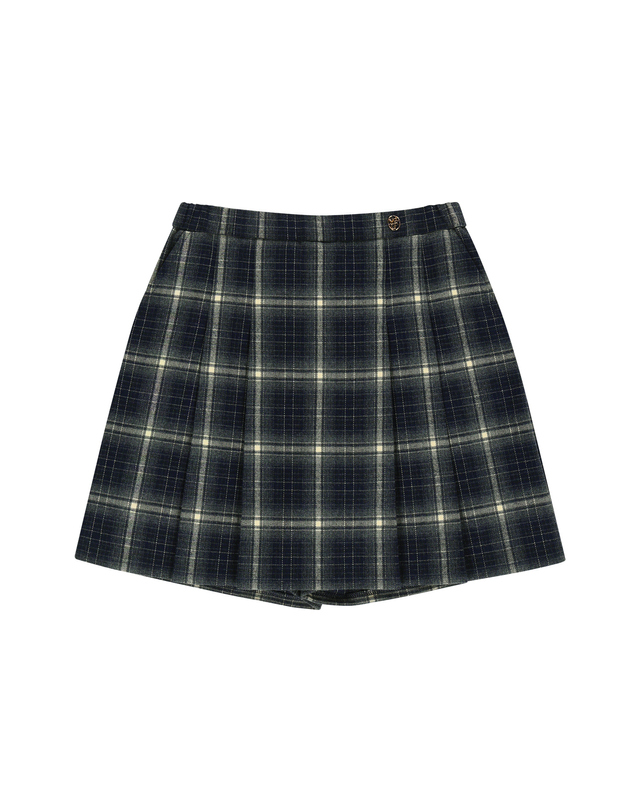 마리떼 키즈 마리떼 키즈 KIDS W CHECK SKIRT navy 착용컷