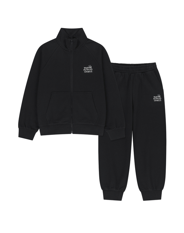 마리떼 키즈 마리떼 키즈 KIDS BEAR ZIP UP SWEAT SET-UP black 착용컷