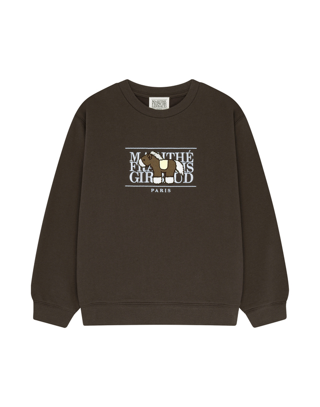 마리떼 키즈 마리떼 키즈 KIDS PONY CLASSIC LOGO SWEATSHIRT brown 착용컷