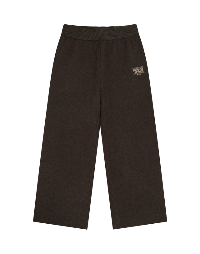 마리떼 키즈 마리떼 키즈 KIDS KNIT WIDE PANTS brown 착용컷