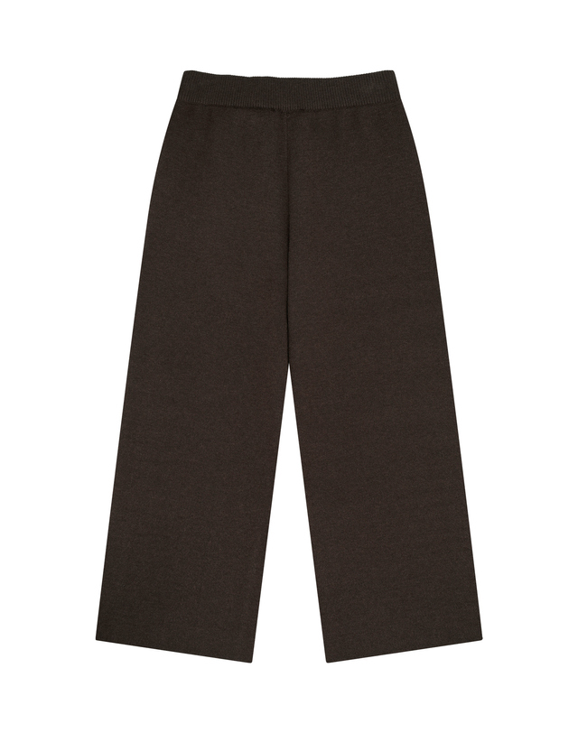 마리떼 키즈 마리떼 키즈 KIDS KNIT WIDE PANTS brown 착용컷