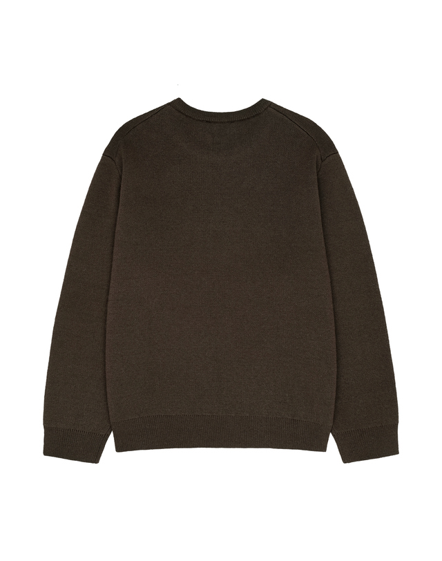 마리떼 키즈 마리떼 키즈 KIDS CLASSIC LOGO KNIT PULLOVER brown 착용컷