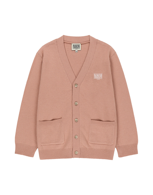 마리떼 키즈 마리떼 키즈 KIDS MICRO CLASSIC LOGO CARDIGAN pink 착용컷