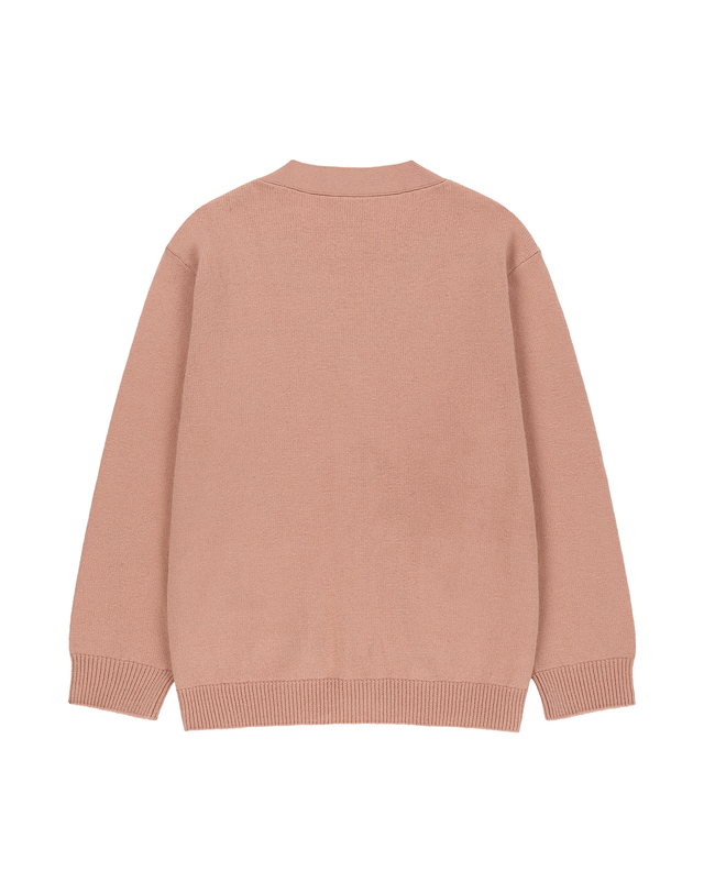 마리떼 키즈 마리떼 키즈 KIDS MICRO CLASSIC LOGO CARDIGAN pink 착용컷