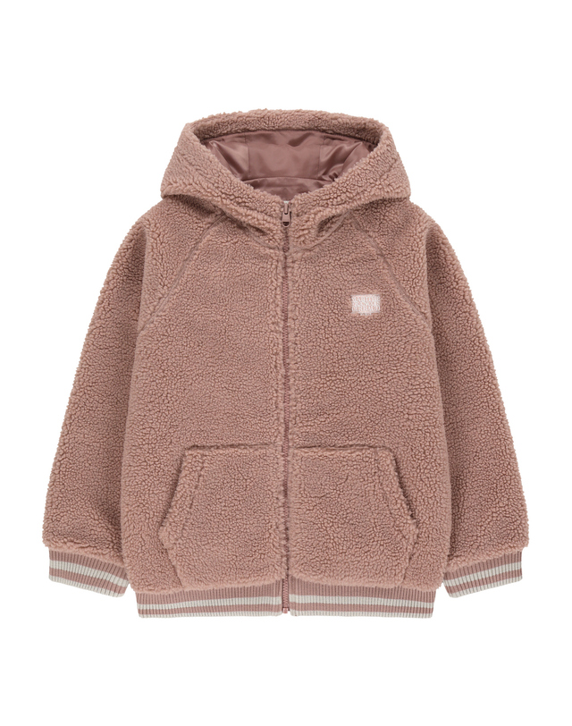 마리떼 키즈 마리떼 키즈 KIDS CLASSIC LOGO HOODED FLEECE JACKET pink 착용컷