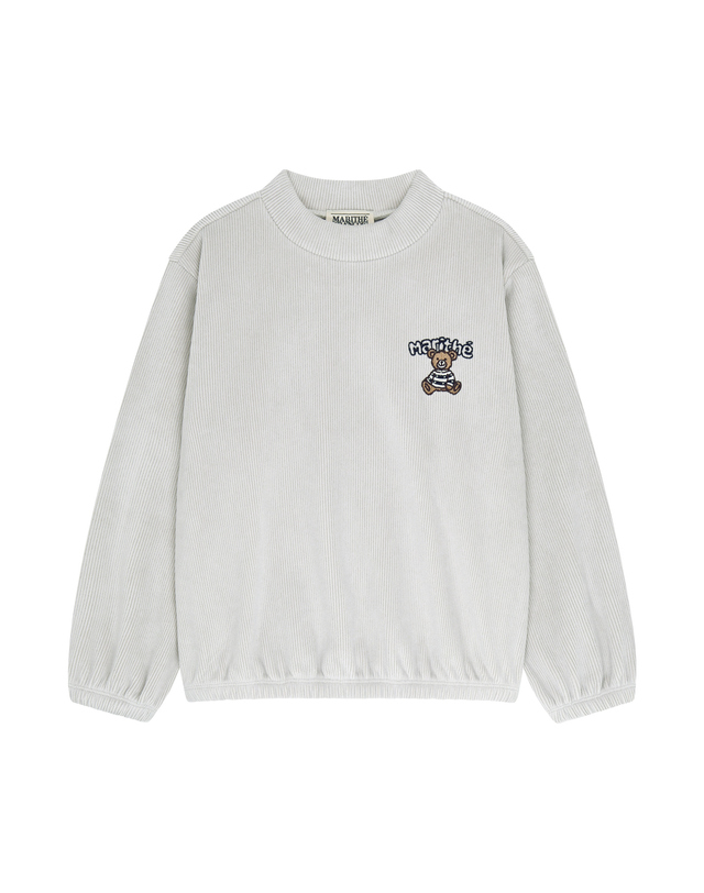 마리떼 키즈 마리떼 키즈 KIDS VELOUR SWEATSHIRT light gray 착용컷