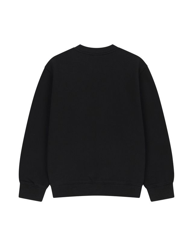 마리떼 키즈 마리떼 키즈 KIDS DOODLE CLASSIC LOGO SWEATSHIRT (BRUSHED) black 착용컷