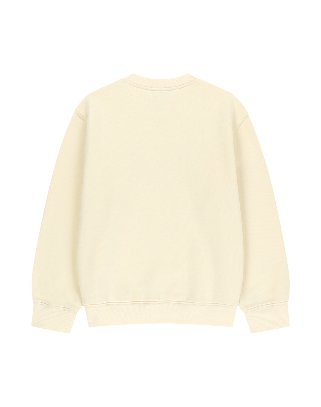 마리떼 키즈 마리떼 키즈 KIDS DOODLE CLASSIC LOGO SWEATSHIRT (BRUSHED) light beige 착용컷