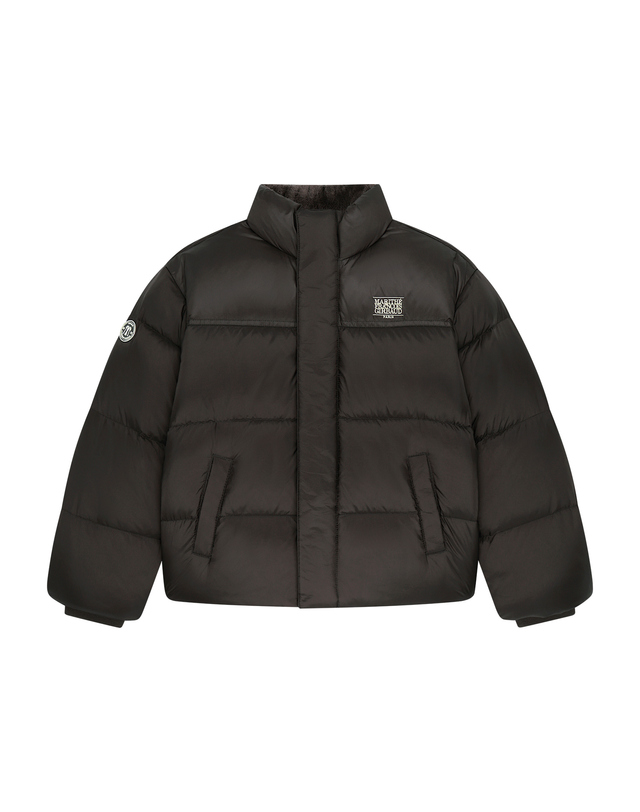 마리떼 키즈 마리떼 키즈 KIDS HIGH NECK SHORT DOWN JACKET dark brown 착용컷