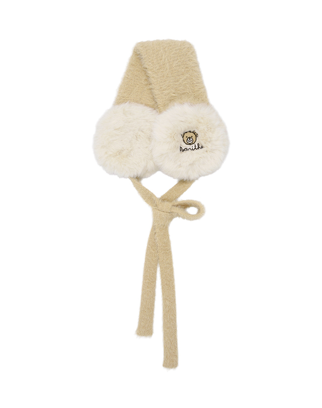 마리떼 키즈 마리떼 키즈 KIDS KNIT EAR MUFF beige 착용컷
