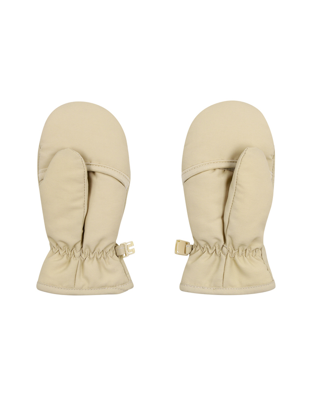 마리떼 키즈 마리떼 키즈 KIDS CLASSIC LOGO PADDING MITTEN beige 착용컷