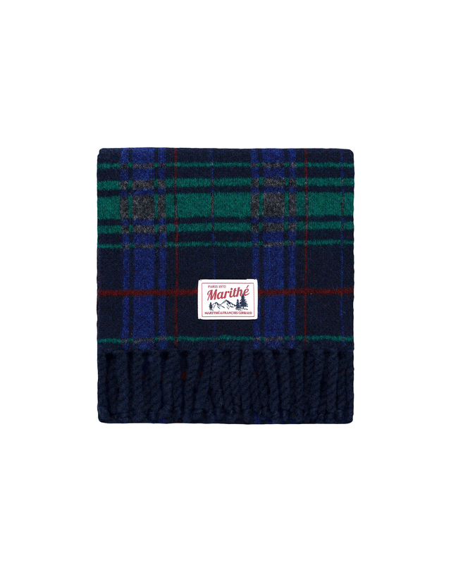 마리떼 키즈 마리떼 키즈 KIDS CHECK MUFFLER navy 착용컷