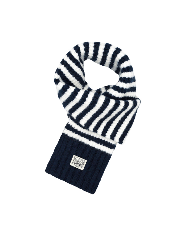 마리떼 키즈 마리떼 키즈 KIDS CLASSIC LOGO KNIT MUFFLER stripe 착용컷