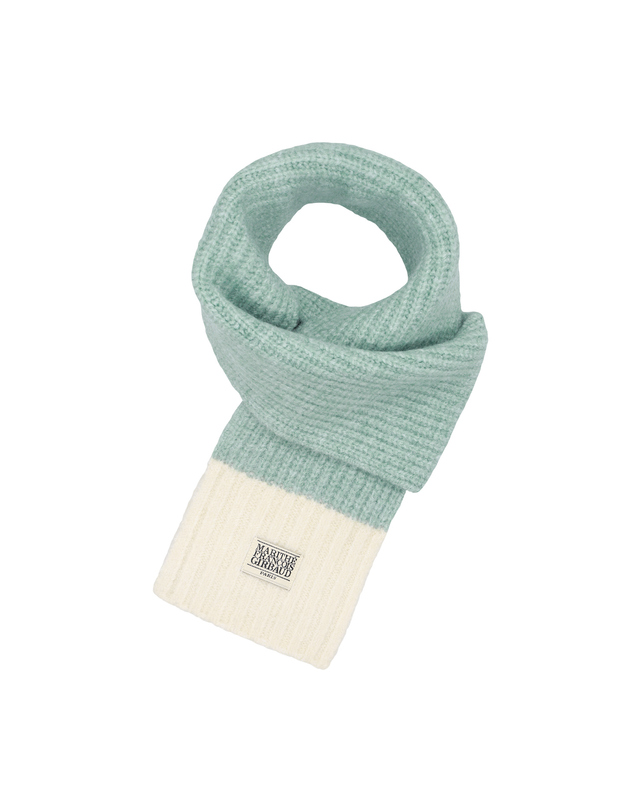 마리떼 키즈 마리떼 키즈 KIDS CLASSIC LOGO KNIT MUFFLER mint 착용컷
