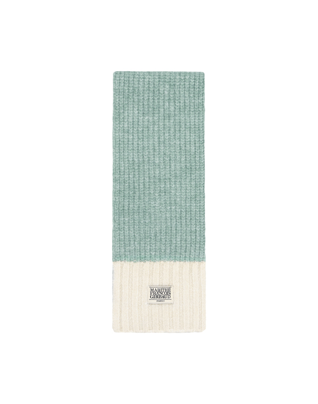 마리떼 키즈 마리떼 키즈 KIDS CLASSIC LOGO KNIT MUFFLER mint 착용컷