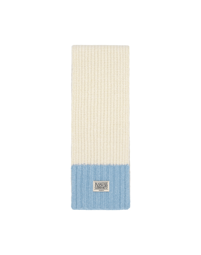 마리떼 키즈 마리떼 키즈 KIDS CLASSIC LOGO KNIT MUFFLER cream 착용컷