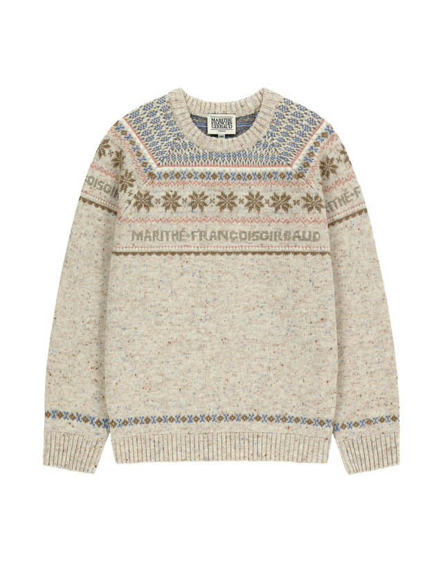 마리떼 키즈 마리떼 키즈 KIDS NORDIC KNIT PULLOVER oatmeal 착용컷