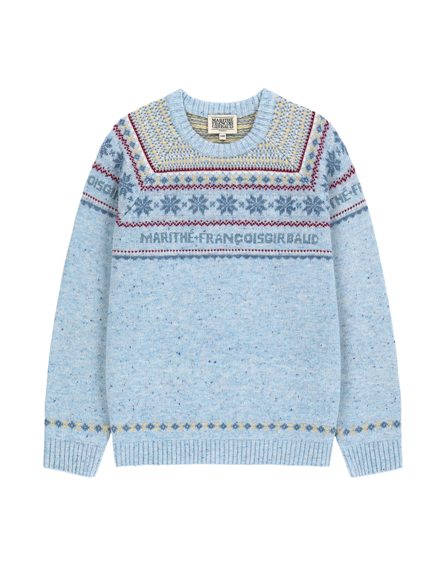마리떼 키즈 마리떼 키즈 KIDS NORDIC KNIT PULLOVER blue 착용컷