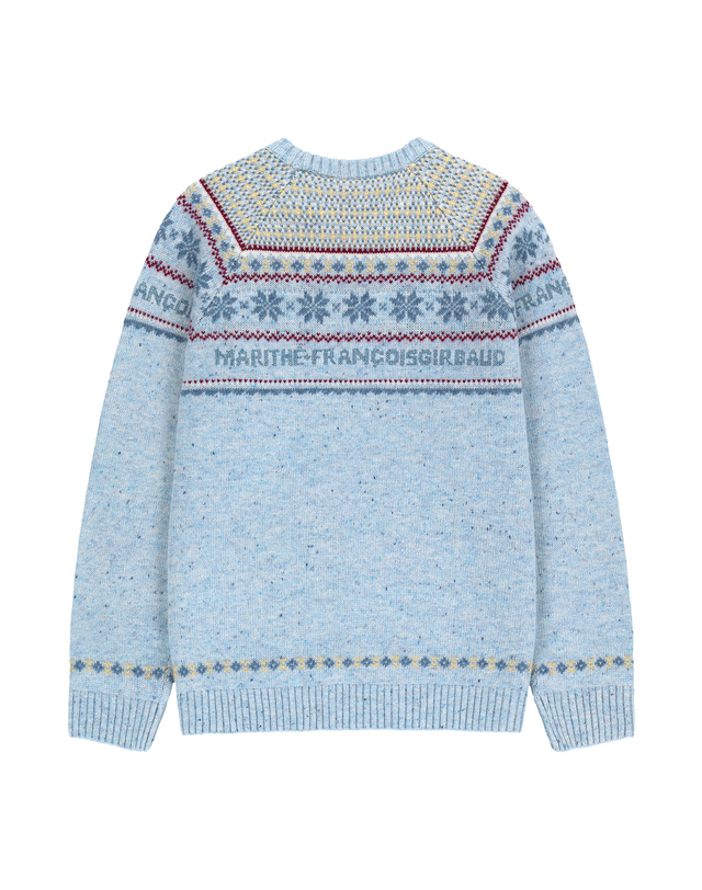 마리떼 키즈 마리떼 키즈 KIDS NORDIC KNIT PULLOVER blue 착용컷