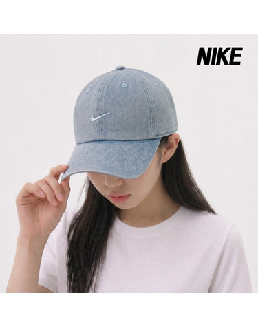 나이키 모자 클럽 언스트럭처 데님 캡 컬리지 워크 블루 화이트 HF0383-486