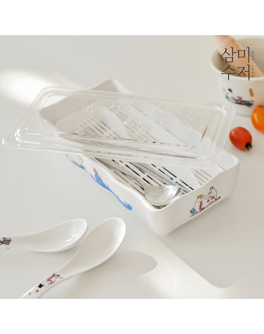 무민 프렌즈 직사각 테이블수저통