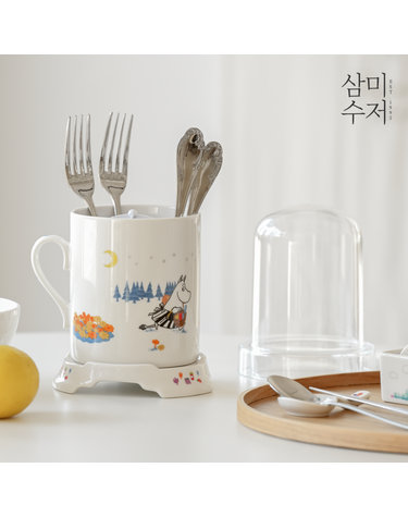 무민 프렌즈 손잡이수저통