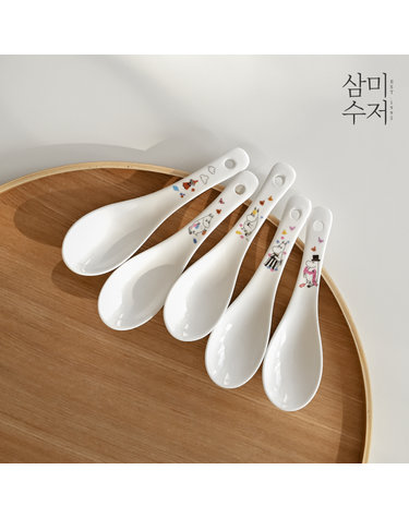 무민 프렌즈 도자기 우동스푼 1P(5가지 중 택1)