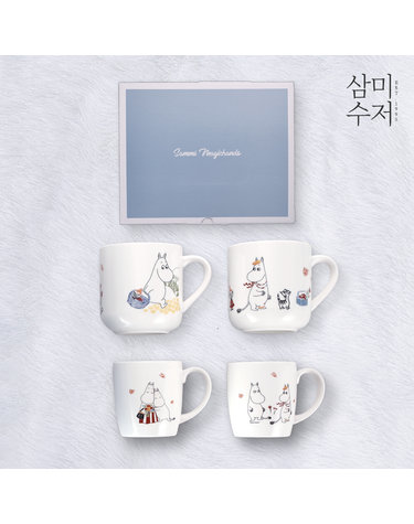 무민 더키친 머그 시리얼머그세트 4P