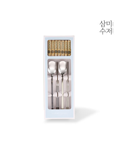 레이디 블랙+아이보리 용돈 수저선물세트 2P