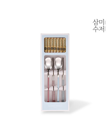 레이디 핑크+블루 용돈 수저선물세트 2P