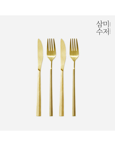 일미 골드 나이프 디너포크세트 4P