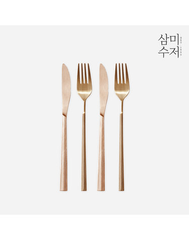 일미 로즈골드 나이프 디너포크세트 4P