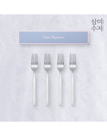 기본 반무광 디저트포크 4P