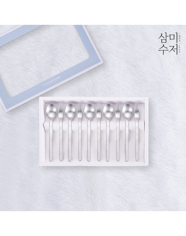 기본 무광 티스푼 과일포크세트 10P