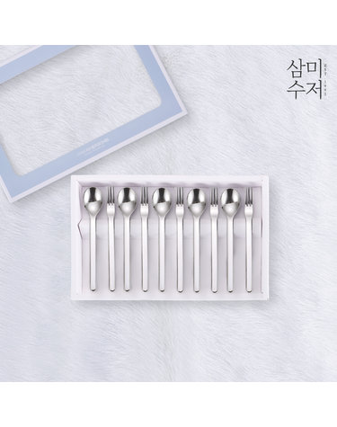 기본 미러 티스푼 과일포크세트 10P