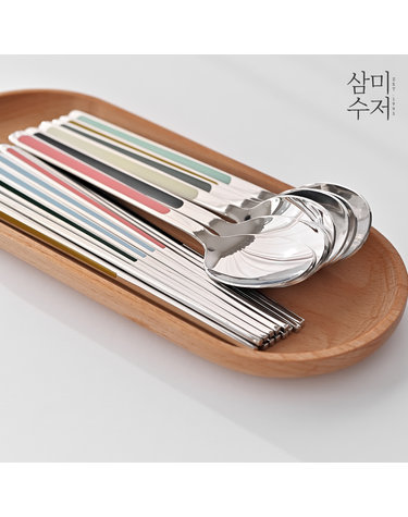 316 스텐 아라 컬러 세라믹 키즈 수저세트(7가지 컬러중 택1)