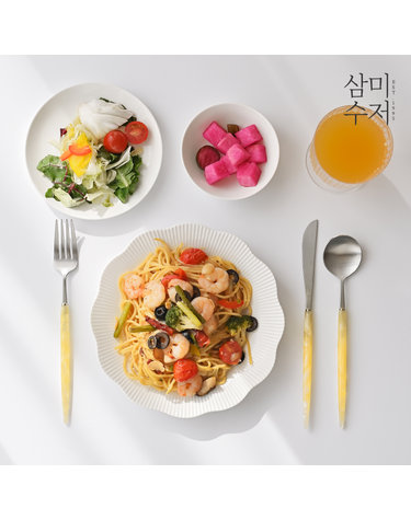 핸드메이드 커트러리 삼미수저 펄스모키 스텐+아크릴 수저세트 양식기세트 모음