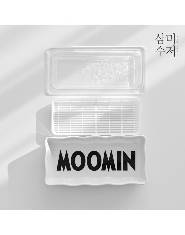 삼미수저 무민 프렌즈 직사각 테이블수저통 착용컷
