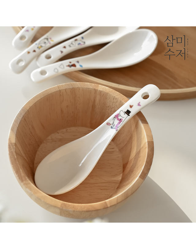 삼미수저 무민 프렌즈 도자기 우동스푼 1P(5가지 중 택1) 착용컷