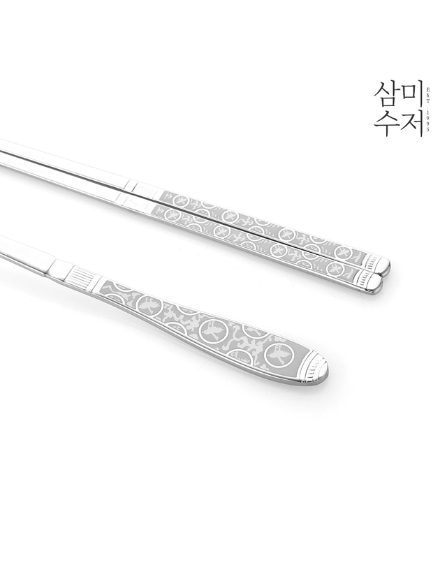 삼미수저 백자 세라믹 수저세트 10P 착용컷