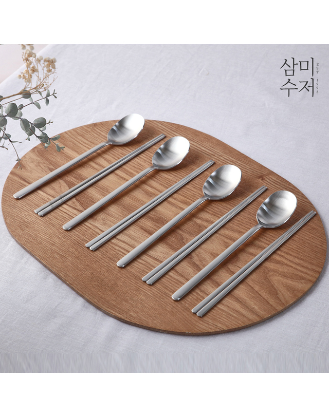 삼미수저 아라 3.0 무광 한수저 선물세트 10P 착용컷