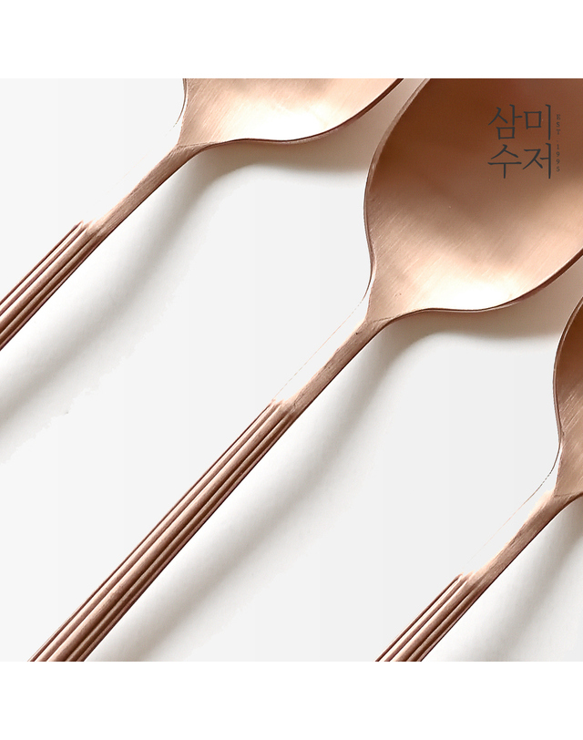 삼미수저 일미 로즈골드 한수저 1벌 착용컷